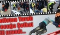 Polisten Acı İçinde Kıvranan Yaralı Çocuğa Şefkat Eli