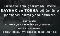 Toprakçılar Makina Yeni Ekip Arkadaşları Arıyor