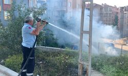 KARAMAN'DAKİ OT YANGINI EVLERE SIÇRAMADAN SÖNDÜRÜLDÜ