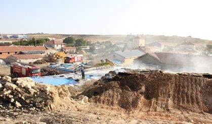 Karaman’da Tutuşan Kuru Otlar Saman Balyalarına Sıçradı