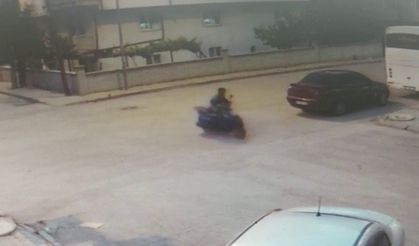 Karaman'da Motosikletin Çalınma Anı Güvenlik Kamerasında