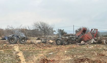 Freni Patlayan Sondaj Kamyonu Otomobile Çarptı: 1 Ölü, 1 Ağır Yaralı