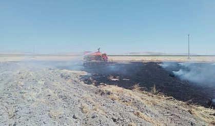 Karaman’da Anız ve Balya Yangını