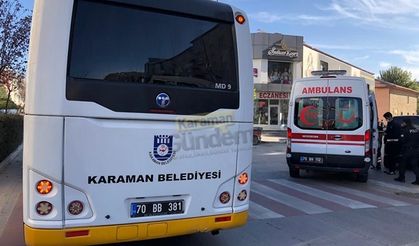 Otobüse Arkadan Çarpan Motosiklet Sürücüsü Yaralandı!