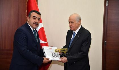 MHP Karaman Heyeti Bahçeli İle Görüştü