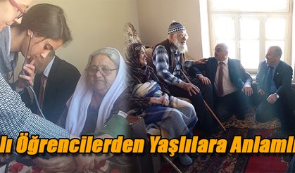 Kasabalı Öğrencilerden Yaşlılara Anlamlı Ziyaret