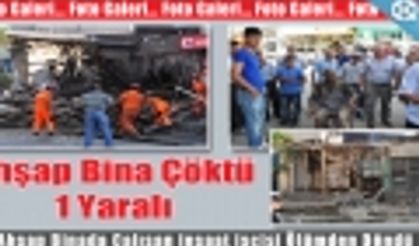 Ahşap Bina Çöktü 1 Kişi Yaralandı