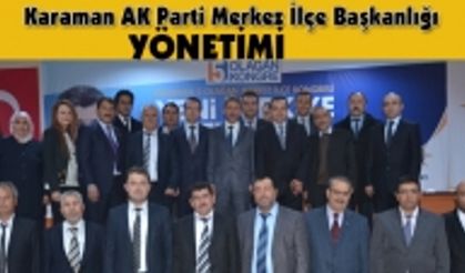 Karaman AK Parti Merkez İlçe Başkanlığı Yeni Yönetim Kurulu 