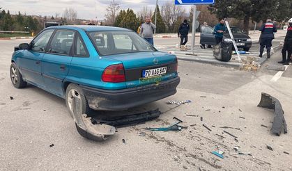 Karaman’da Kavşakta Kaza: Ortalık Savaş Alanına Döndü