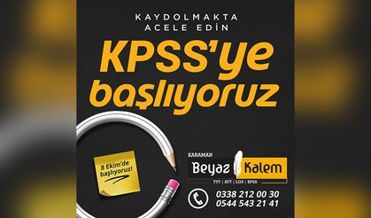 KPSS Kursu 8 Ekim’de Başlıyor