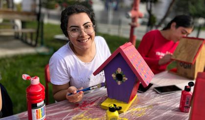 Kuşlar İçin Rengarenk Kuş Evleri Yaptılar