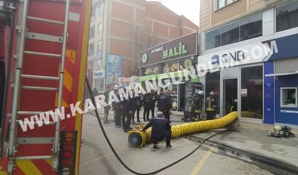 KARAMAN'DA BANKA YANGINI!