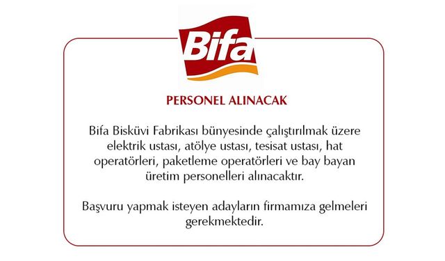 Bifa Personel Alacak