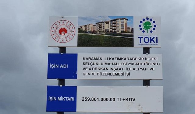 Kazımkarabekir'deki TOKİ Konutlarının Kurası 30 Kasım'da Çekilecek