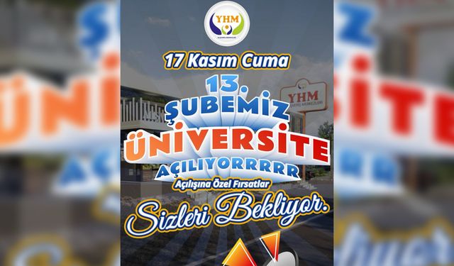 YHM Alışveriş Merkezi 13. Şubesini Açıyor