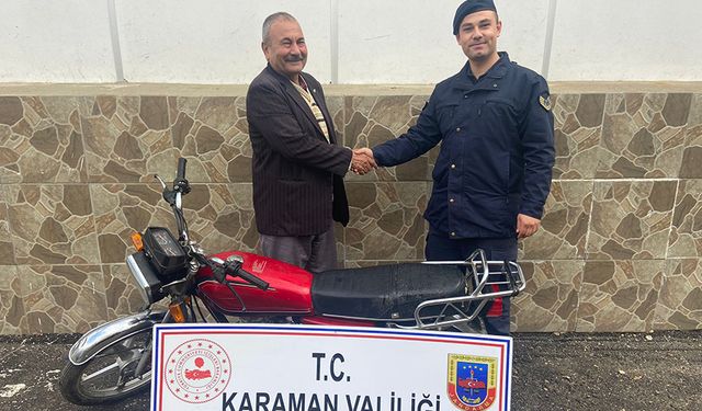 Mersin’den 4 Yıl Önce Çalınan Motosiklet Karaman’da Bulundu