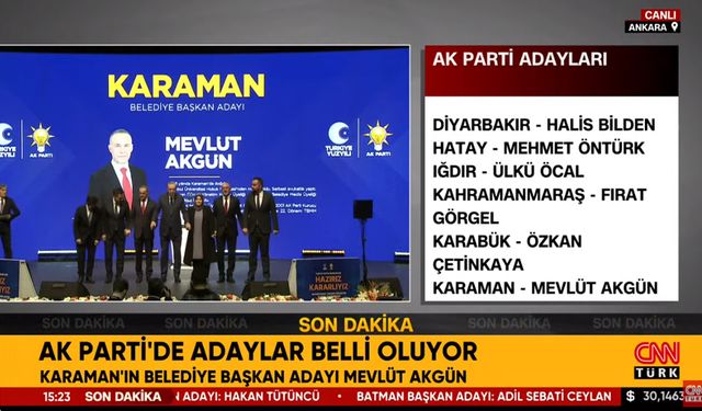 Erdoğan, Karaman Dahil 48 İlin Adaylarını Açıkladı