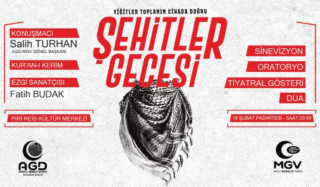 Şehitler Gecesine Davet