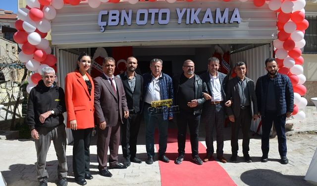 Karaman'da ÇBN Oto Yıkama Hizmete Açıldı