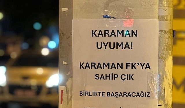 Sahipsiz Karaman FK'ya Taraftarı Sahip Çıktı