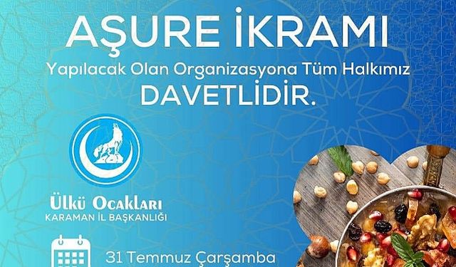 Ülkü Ocakları'ndan Aşure İkramı Daveti