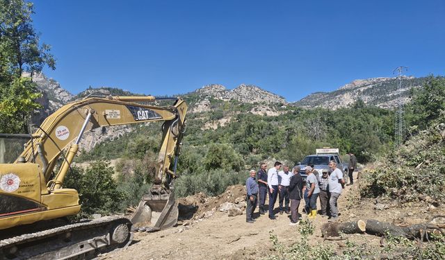 Kaymakam Erdoğan Devam Eden Yol Yapım Çalışmalarını İnceledi