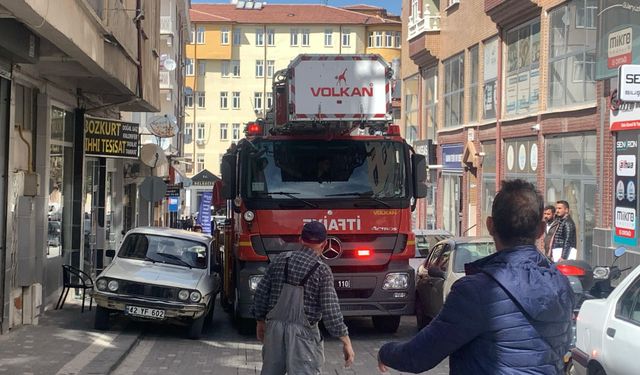 Karaman'da hatalı parklar itfaiyeye zor anlar yaşattı