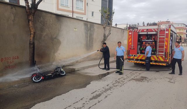 Karaman'da Elektrikli Bisiklet Yangını