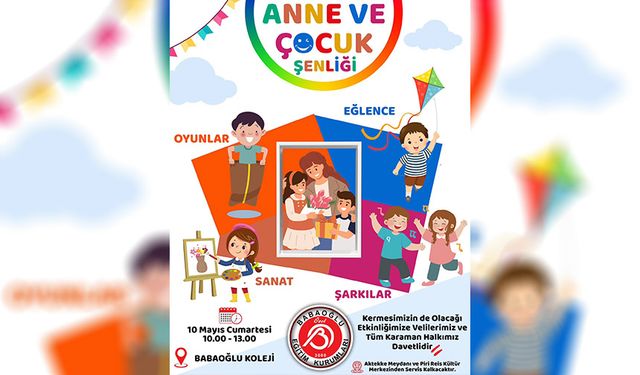 Anne, Çocuk Şenliği Karaman’da
