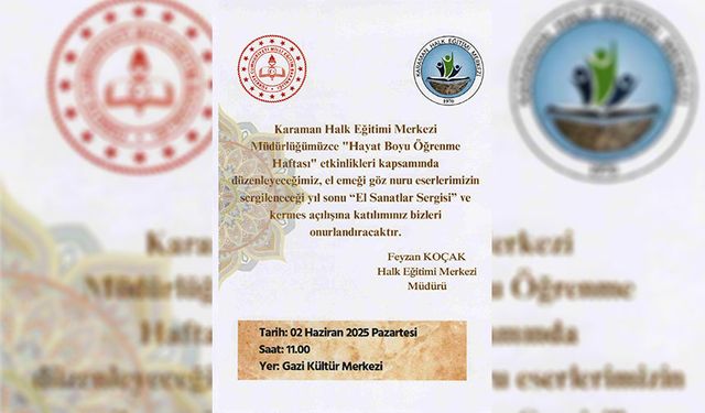 KARAMAN'DA HAYAT BOYU ÖĞRENME HAFTASI ETKİNLİKLERİ