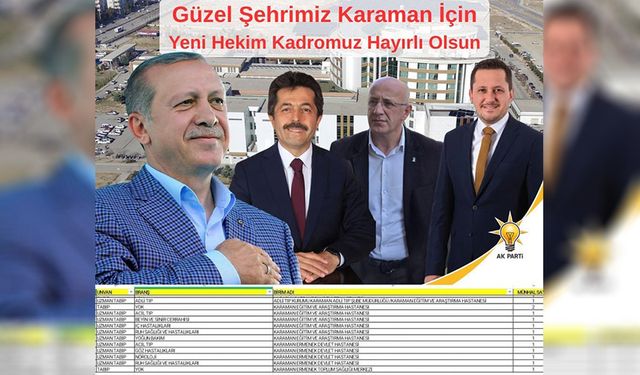 Karaman’a Hayırlı Olsun!