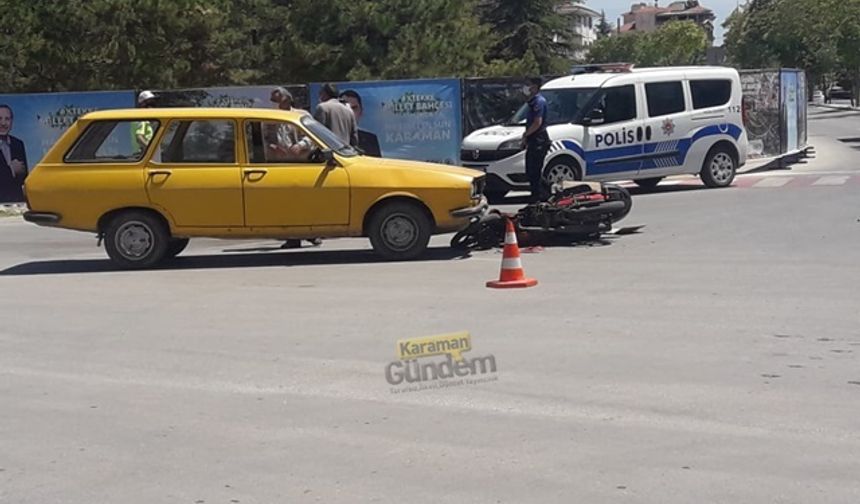 Karaman’da Trafik Kazası: 1 Yaralı