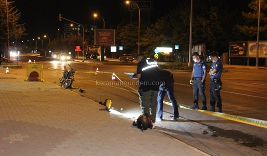 Karaman’da Tırın Çarptığı Motosiklet Sürücüsü Öldü