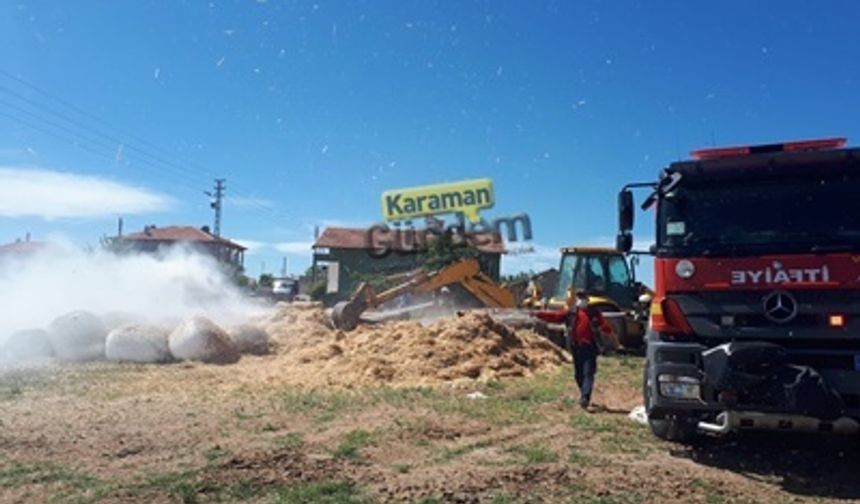 500’e Yakın Saman Balyası Zarar Gördü