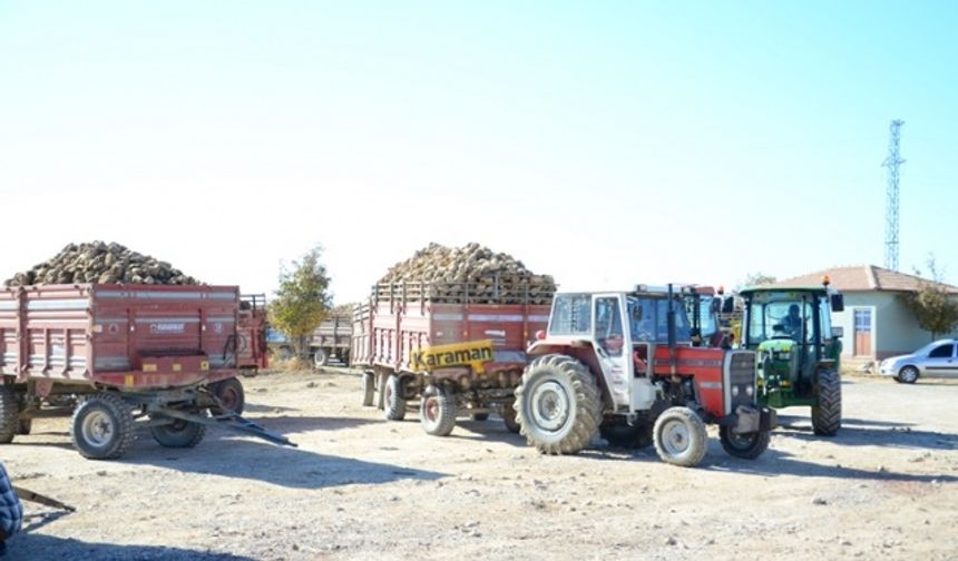 Karaman'da Çiftçilerden Pancar Eylemi
