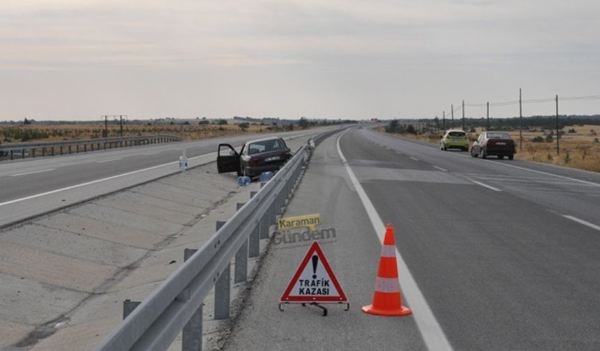 Karaman’da Trafik Kazası: 1 Yaralı