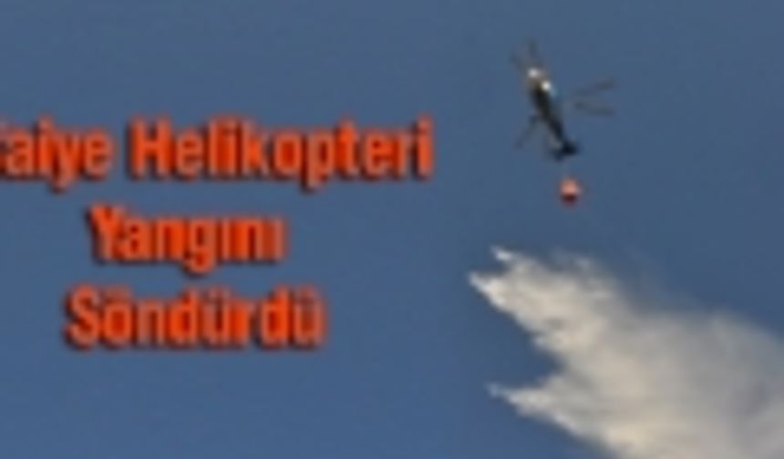 Karaman'da Yangın helikopteri yangını söndürdü 