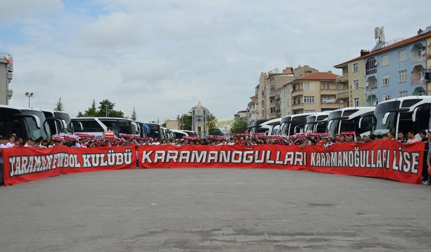 Karaman FK’nın Taraftar Kafilesi Ankara’ya Yola Çıktı