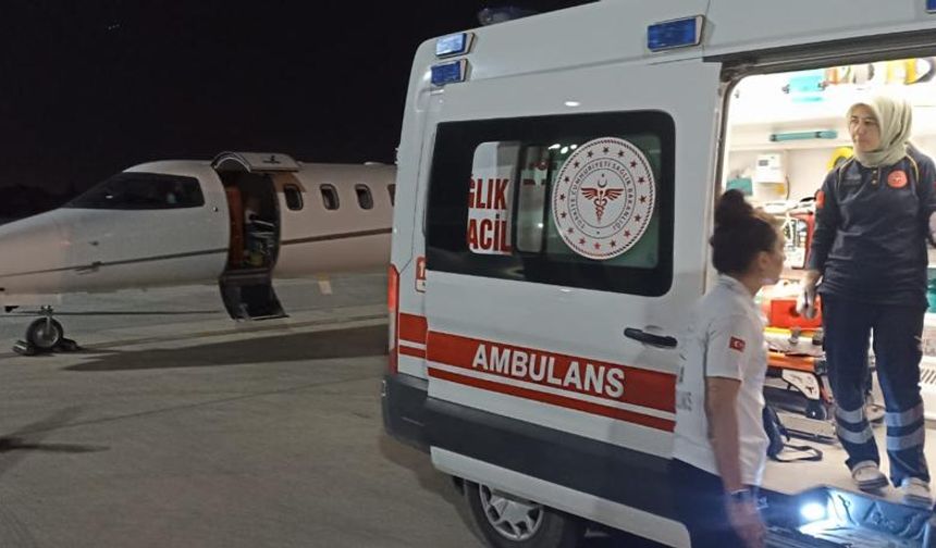 Kıbrıs’ta Kaza Yapan Karamanlı Hasta Ambulans Uçakla Getirildi