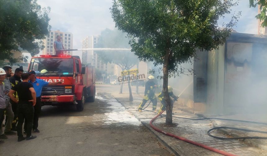 Aşırı Sıcağa Dayanamayan Trafo Alev Aldı