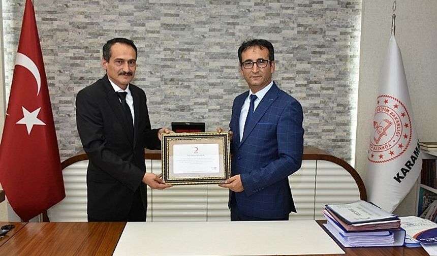 Kızılay'dan Karaman MEM'e Teşekkür