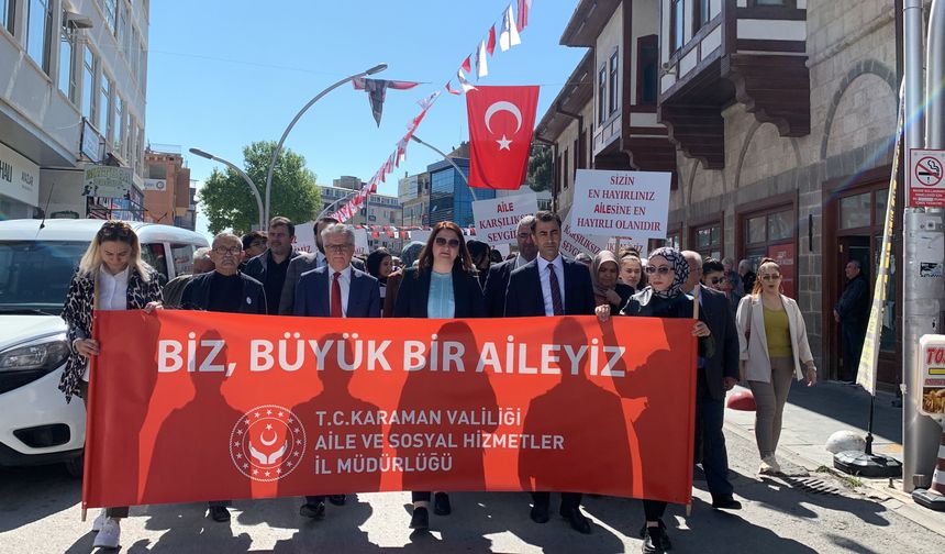 Karaman’da 'Ailemiz İstikbalimiz' Yürüyüşü Düzenlendi