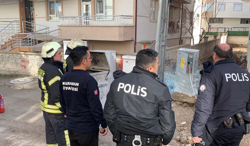 Karaman’da Yanan Elektrik Kabloları Korkuttu