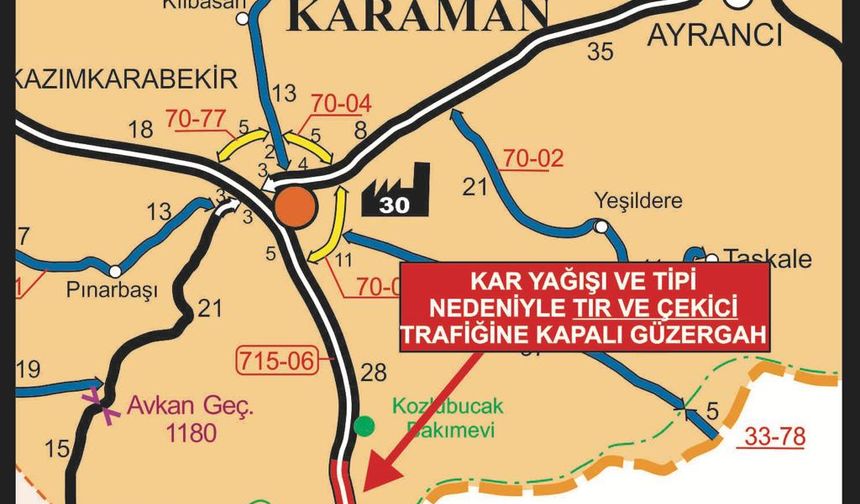 Kar Yağışı Ve Tipi Nedeniyle Yollar Ulaşıma Kapatıldı