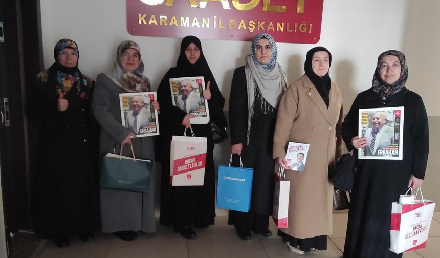 Saadet Partisi Karaman Kadın Kolları Ramazan’ı Necmeddin Erbakan Özel Sayısıyla Kutladı