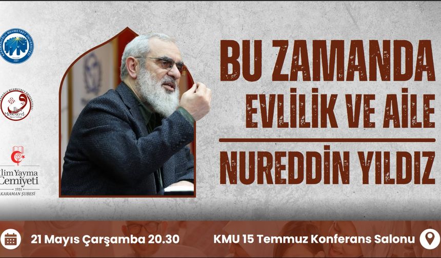 Vaiz ve Yazar Yıldız Karaman’a Geliyor