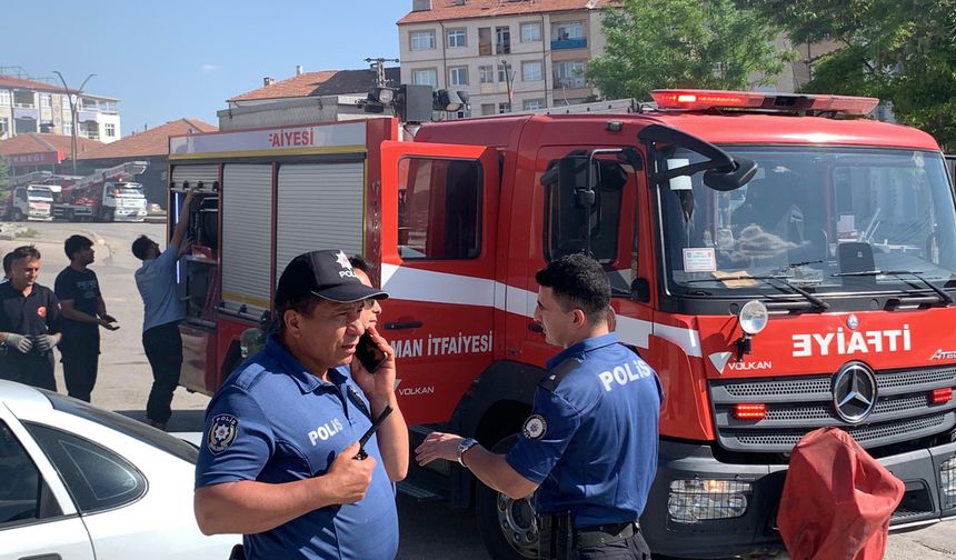 KARAMAN’DA CAMİ OTOPARKINDA YANGIN