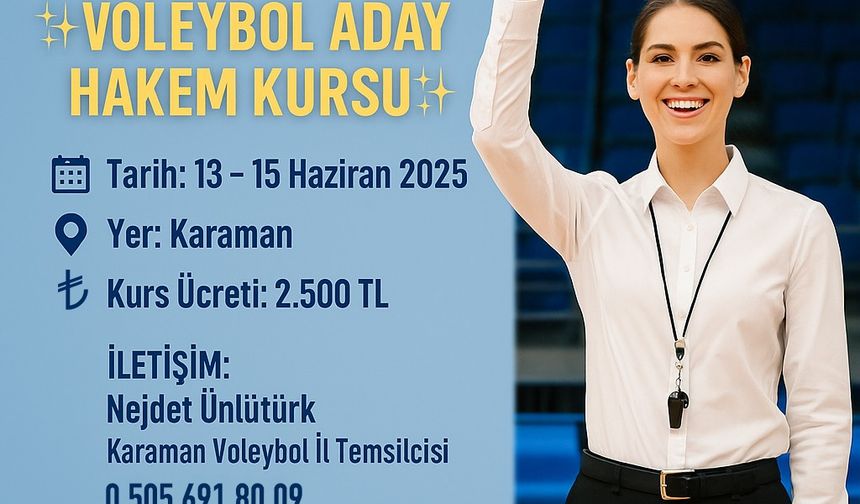 KARAMAN VOLEYBOL HAKEMLİK KURSU DUYURUSU